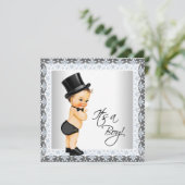 Klein Man is een Baby shower Kaart (Staand voorkant)