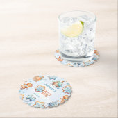 Klein Man Kerstkoekjesjongen 1e verjaardag Kartonnen Onderzetters (Insitu)