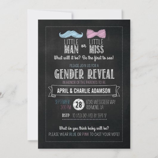 Klein Man of kleine juffrouw? genderonthulling Kaart (Voorkant)