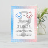 Klein Man of Miss Little Gender onthullen Kaart (Staand voorkant)