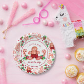 Klein Man peperkoek Kerstmis Baby shower Papieren Bordje (Feest)