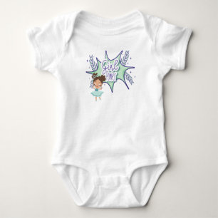 Klein meisje, baby wit bodysuit-pak romper