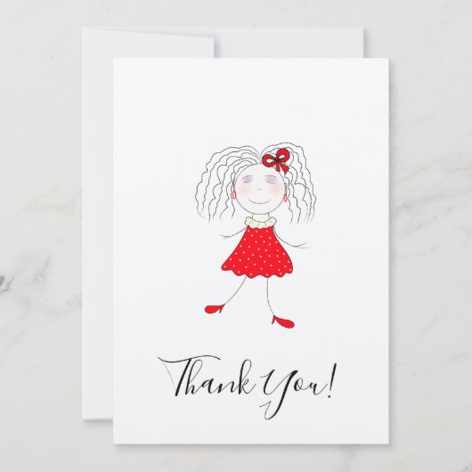 Klein meisje bedankkaart (Voorkant)