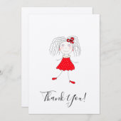 Klein meisje bedankkaart (Voorkant / Achterkant)
