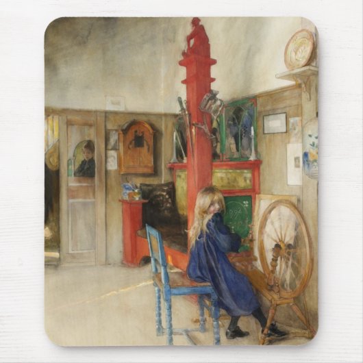  klein meisje bij draaiend wiel muismat (Voorkant)