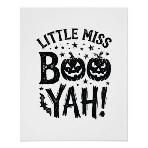 Klein Meisje Boo Yah Vintage Halloween T-shirt Ont Perfect Poster