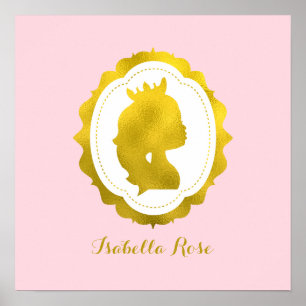 Klein Meisje Cameo Muur Kunst Poster