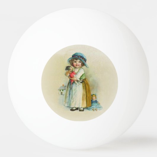  klein meisje Chubby Cheeks Pet Dolls Pingpongbal (Achterkant)