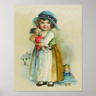 klein meisje Chubby Cheeks Pet Dolls Poster