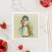  klein meisje Chubby Cheeks Pet Dolls Servet (Insitu)