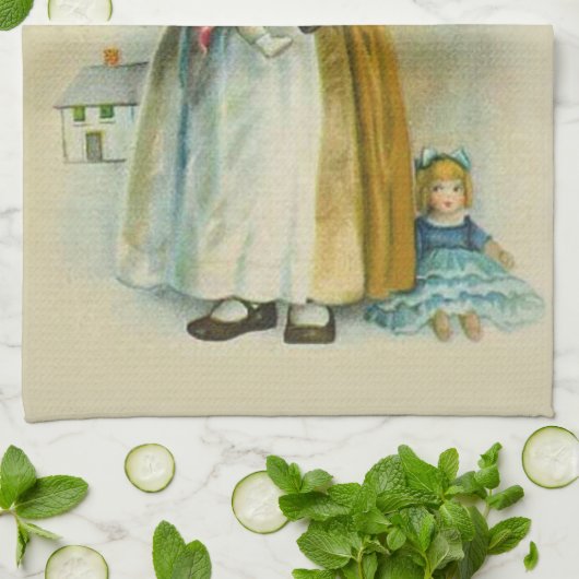  klein meisje Chubby Cheeks Pet Dolls Theedoek (Gevouwen)
