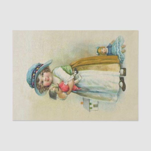  klein meisje Chubby Cheeks Pet Dolls Tissuepapier (Voorkant)