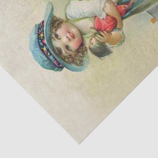  klein meisje Chubby Cheeks Pet Dolls Tissuepapier (Detail)