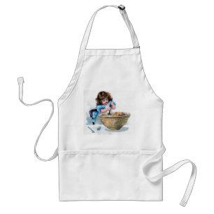 klein meisje dat Apron bakt Standaard Schort
