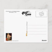 Klein meisje die haar hond zwemt briefkaart (Achterkant)