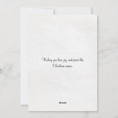  klein meisje door Fireplace Kerstmis Feestdagenkaart (Achterkant)