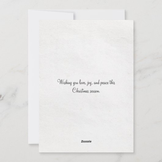  klein meisje door Fireplace Kerstmis Feestdagenkaart (Achterkant)