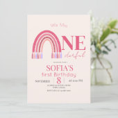 Klein Meisje EENderful Meisje Regenboog Verjaardag Kaart (Staand voorkant)