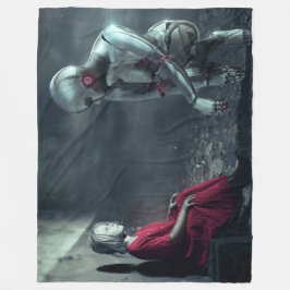 KLEIN MEISJE en ANDROID Fleece Deken