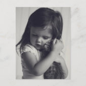 Klein meisje en chaton briefkaart (Voorkant)