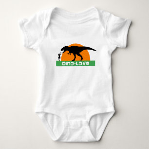 Klein meisje en dinosaurus romper