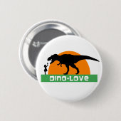 Klein meisje en dinosaurus ronde button 5,7 cm (Voorkant /achterkant)