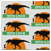 Klein meisje en dinosaurus stof (Swatch)