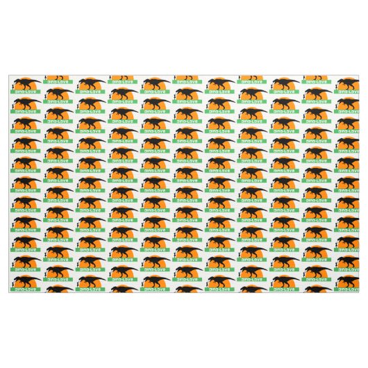 Klein meisje en dinosaurus stof (Yard (91,4 cm))