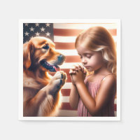 Klein meisje en Golden Retriever bidden