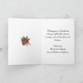 Klein meisje en haar paard gepersonaliseerde kerst feestdagen kaart (Binnen)