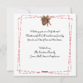 Klein meisje en haar paard gepersonaliseerde kerst feestdagenkaart (Achterkant)