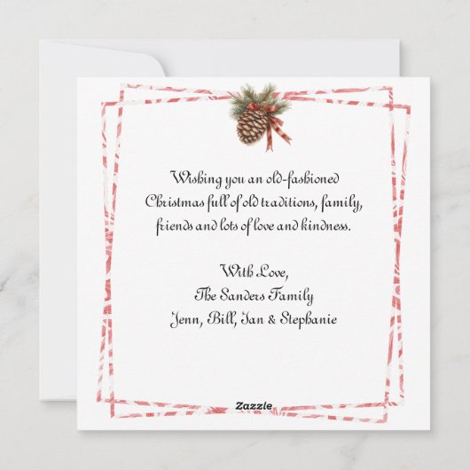 Klein meisje en haar paard gepersonaliseerde kerst feestdagenkaart (Achterkant)