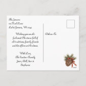 Klein meisje en haar paard gepersonaliseerde kerst feestdagenkaart (Achterkant)