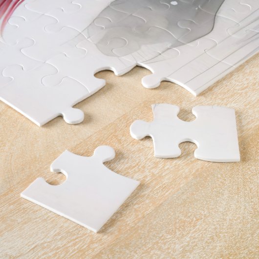 Klein meisje en haar paard: rustieke kerst legpuzzel (Zijkant)