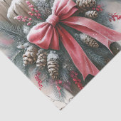 Klein meisje en haar paard: rustieke kerst tissuepapier (Detail)