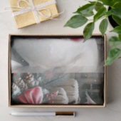 Klein meisje en haar paard: rustieke kerst tissuepapier (Geschenk)