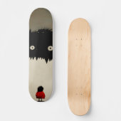 Klein meisje en het monster persoonlijk skateboard (Voorkant)