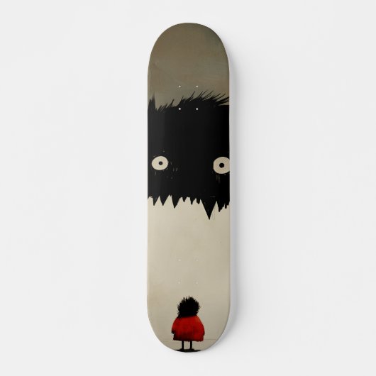 Klein meisje en het monster persoonlijk skateboard (Voorkant)