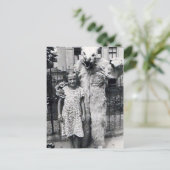 klein meisje en monster4 briefkaart (Staand voorkant)