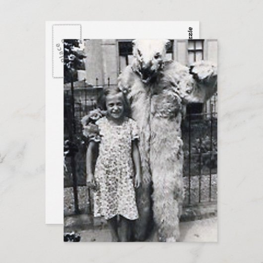 klein meisje en monster4 briefkaart (Voorkant / Achterkant)