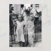 klein meisje en monster4 briefkaart (Voorkant)