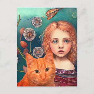 KLEIN MEISJE & GEMBER CAT BRIEFKAART