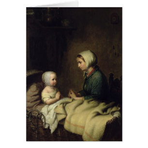 Klein meisje Gezegde haar gebeden in bed