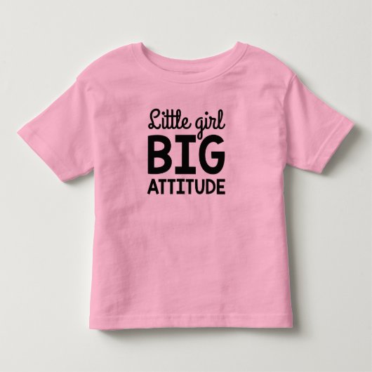 Klein Meisje Grote Attitude Kinder Shirts (Voorkant)