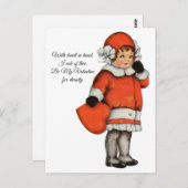 klein meisje hart in hand Valentijn Briefkaart (Voorkant / Achterkant)