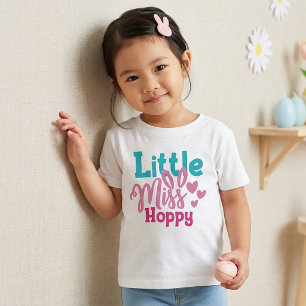 Klein Meisje Hoppy Pasen T-Shirt voor Kinderen