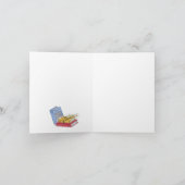 Klein meisje in blauwe stoel Blank Note Kaart (Binnen)