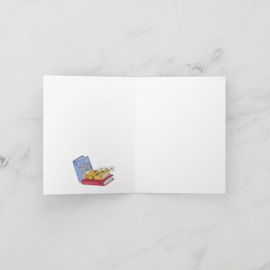 Klein meisje in blauwe stoel Blank Note Kaart (Binnen)