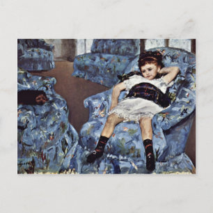 klein meisje in blauwe stoel door Cassatt Mary (be Briefkaart