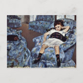 klein meisje in blauwe stoel door Cassatt Mary (be Briefkaart (Voorkant)
